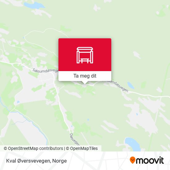 Kval Øversvevegen kart