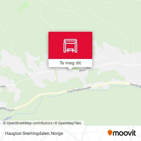 Haugtun Snertingdalen kart