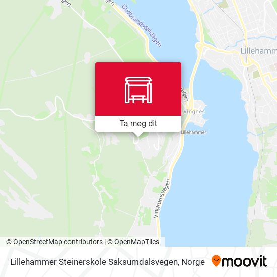 Lillehammer Steinerskole Saksumdalsvegen kart