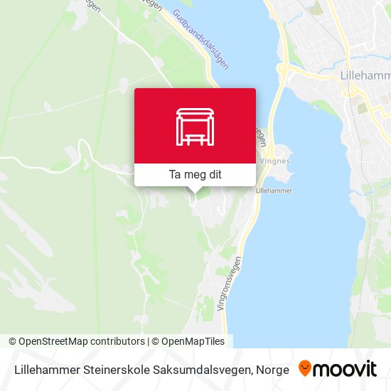 Lillehammer Steinerskole Saksumdalsvegen kart