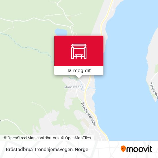Bråstadbrua Trondhjemsvegen kart