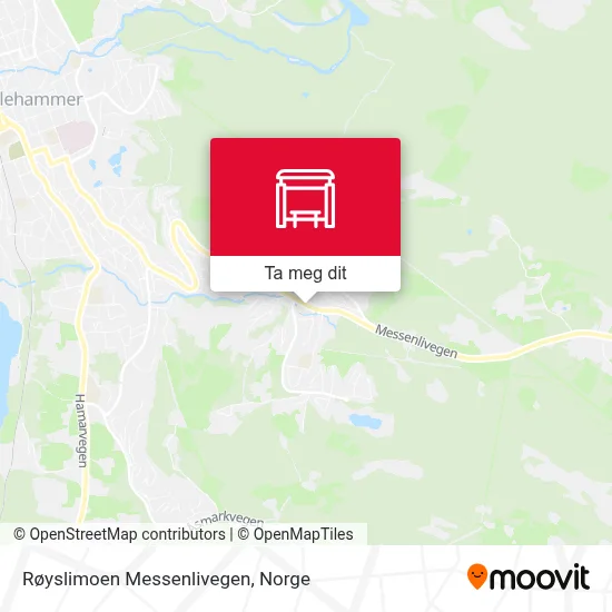 Røyslimoen Messenlivegen kart