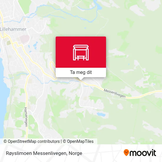 Røyslimoen Messenlivegen kart