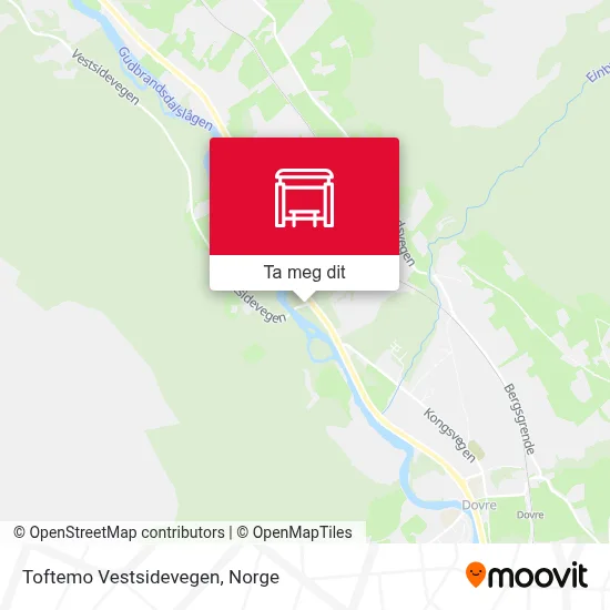 Toftemo Vestsidevegen kart