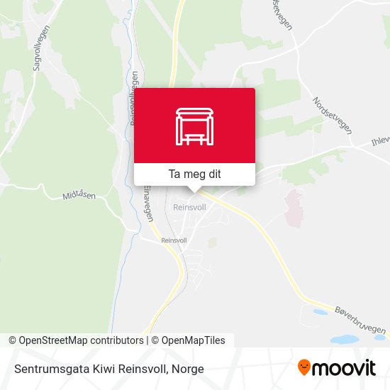 Sentrumsgata Kiwi Reinsvoll kart