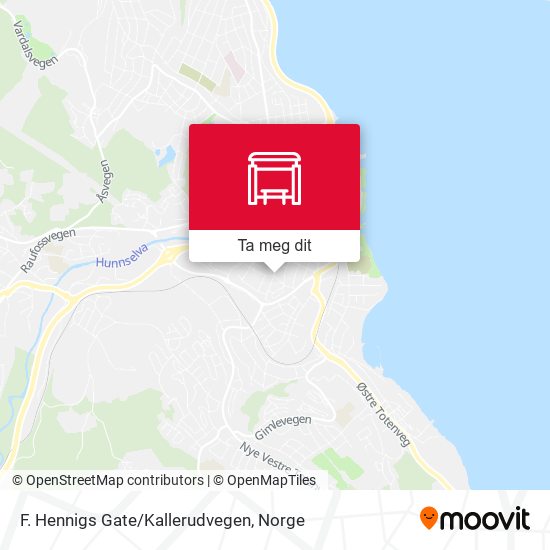 F. Hennigs Gate/Kallerudvegen kart