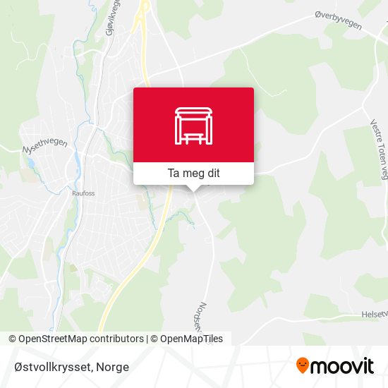 Østvollkrysset kart