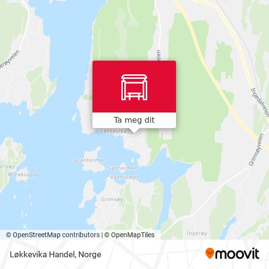 Løkkevika Handel kart