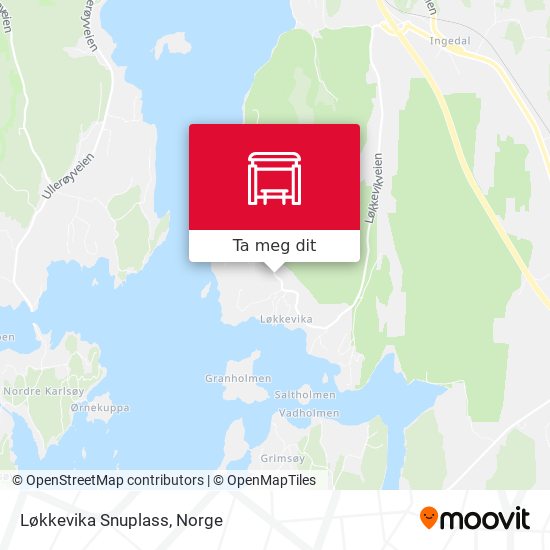 Løkkevika Snuplass kart