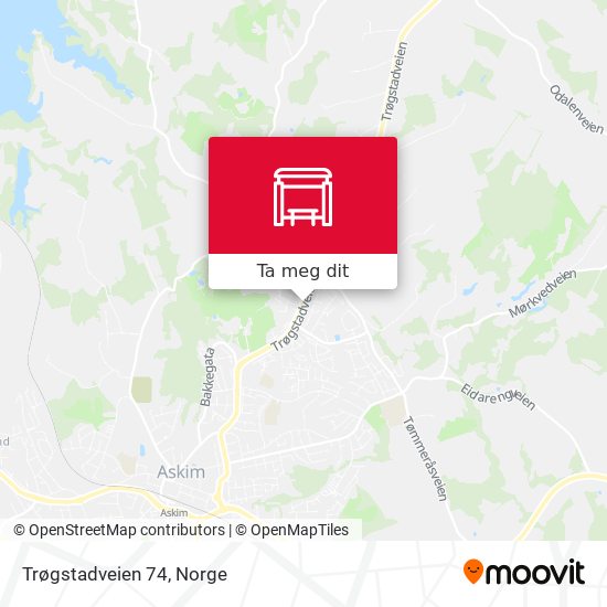 Trøgstadveien 74 kart