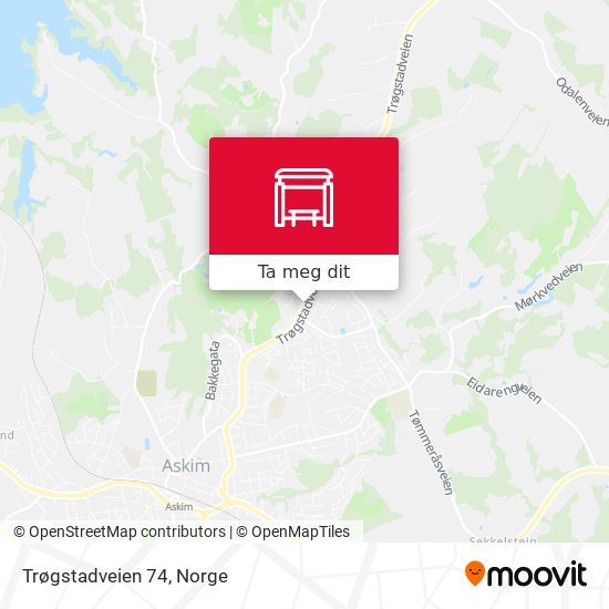 Trøgstadveien 74 kart