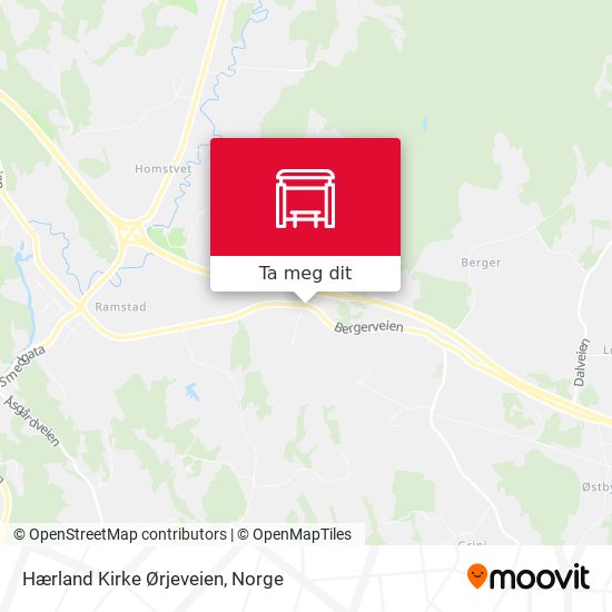 Hærland Kirke Ørjeveien kart