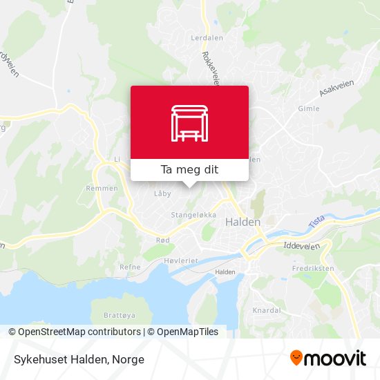 Sykehuset Halden kart