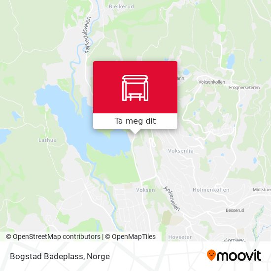 Bogstad Badeplass kart