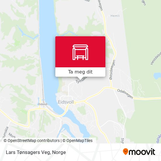 Lars Tønsagers Veg kart