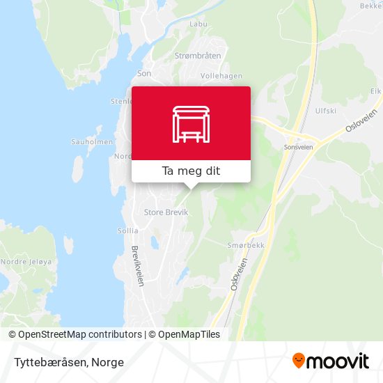 Tyttebæråsen kart