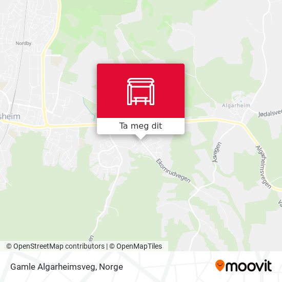 Gamle Algarheimsveg kart