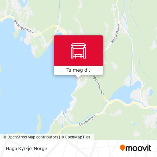 Haga Kyrkje kart