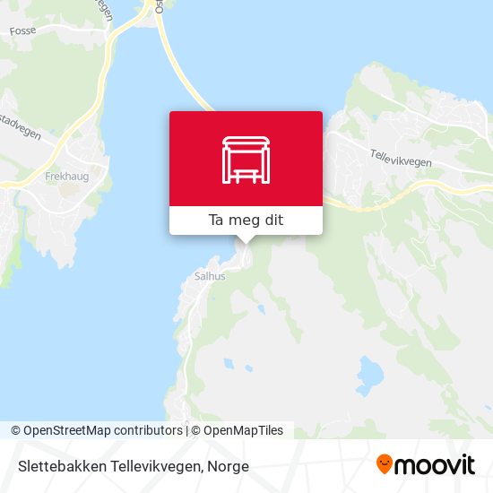 Slettebakken Tellevikvegen kart