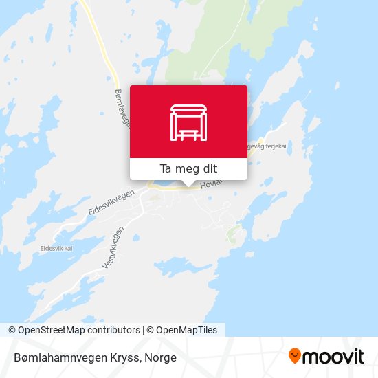 Bømlahamnvegen Kryss kart