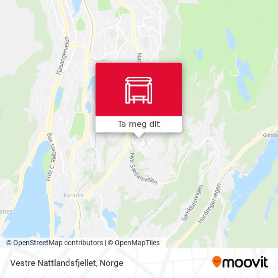 Vestre Nattlandsfjellet kart