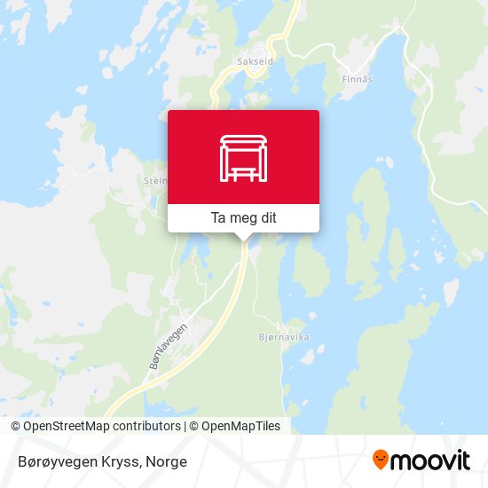Børøyvegen Kryss kart