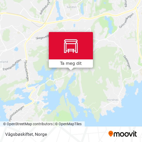 Vågsbøskiftet kart