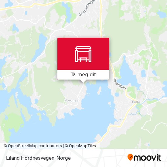 Liland Hordnesvegen kart