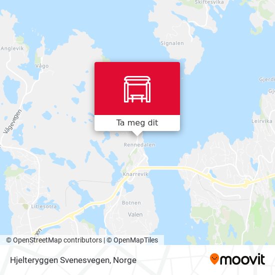 Hjelteryggen Svenesvegen kart