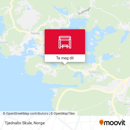 Tjødnalio Skule kart
