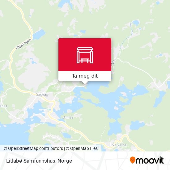 Litlabø Samfunnshus kart
