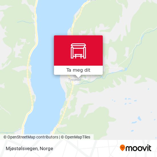 Mjøstølsvegen kart
