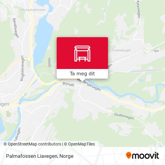 Palmafossen Liavegen kart