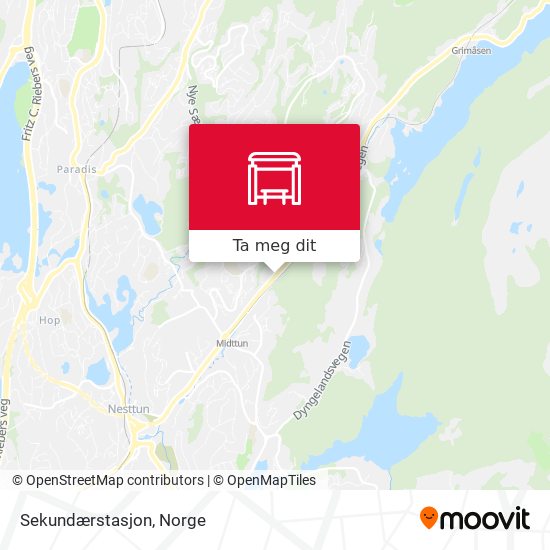 Sekundærstasjon kart