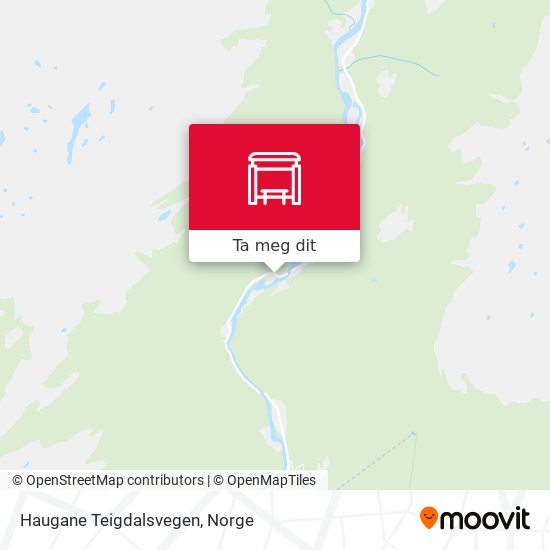 Haugane Teigdalsvegen kart