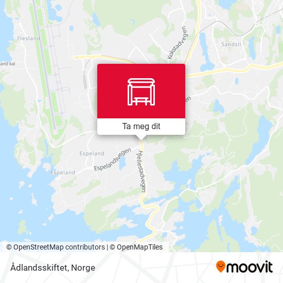 Ådlandsskiftet kart