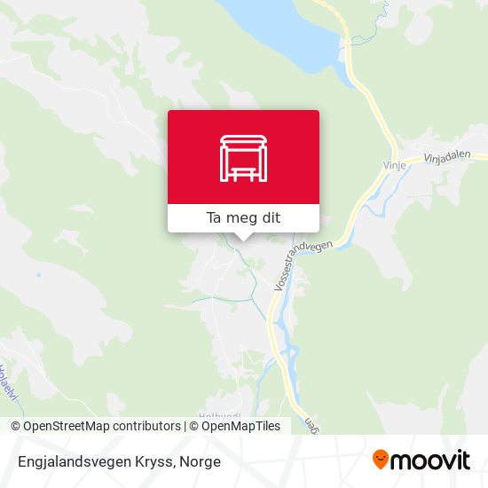 Engjalandsvegen Kryss kart