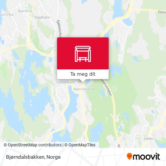 Bjørndalsbakken kart