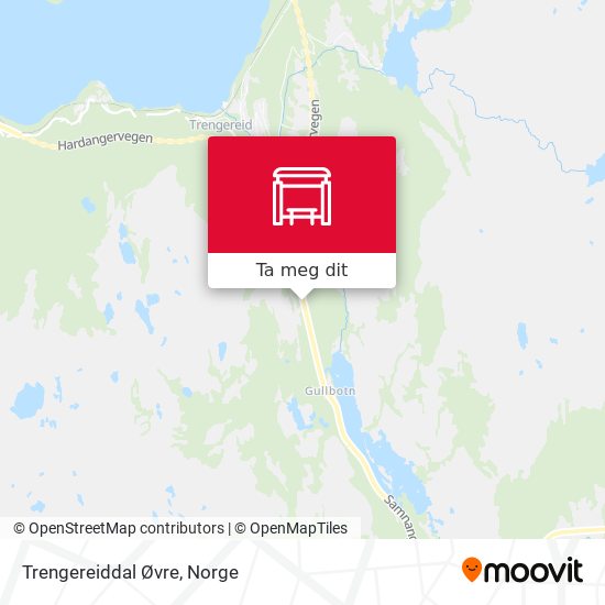 Trengereiddal Øvre kart