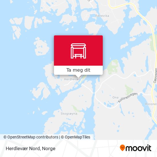 Herdlevær Nord kart