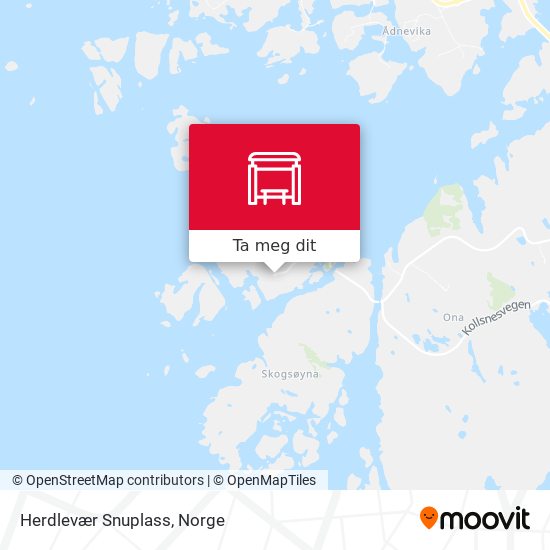 Herdlevær Snuplass kart