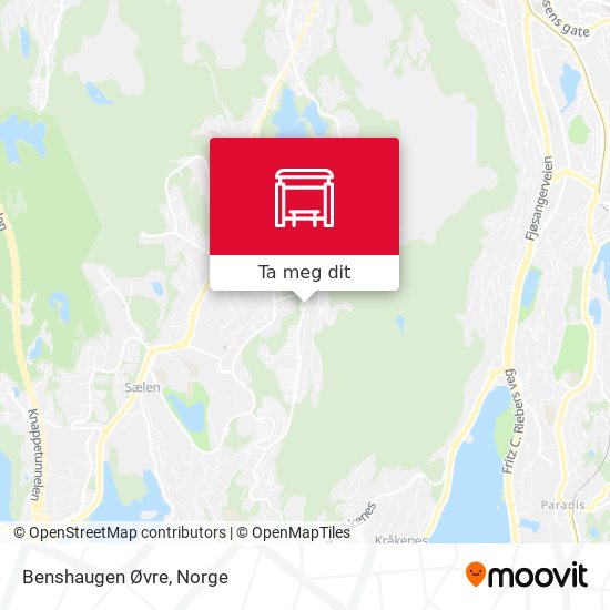 Benshaugen Øvre kart