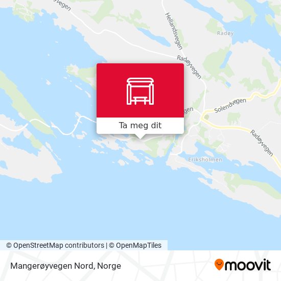 Mangerøyvegen Nord kart