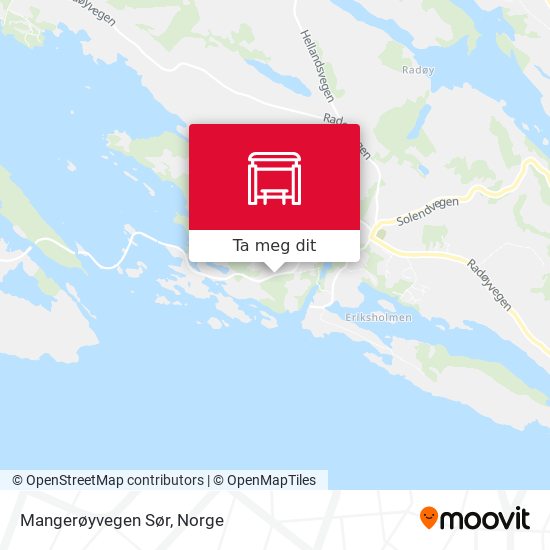 Mangerøyvegen Sør kart