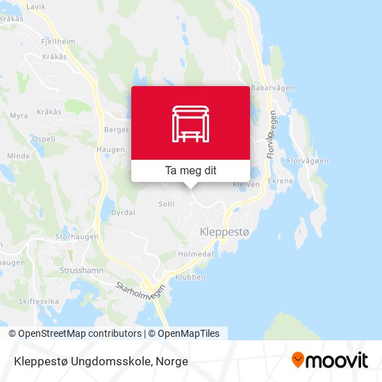 Kleppestø Ungdomsskole kart