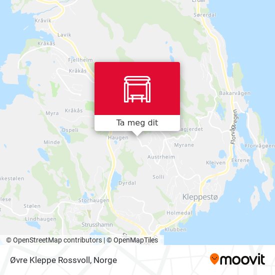 Øvre Kleppe Rossvoll kart