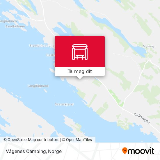 Vågenes Camping kart