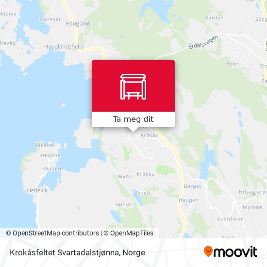 Krokåsfeltet Svartadalstjønna kart