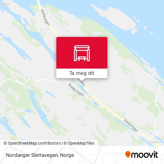 Nordanger Slettavegen kart