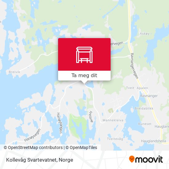 Kollevåg Svartevatnet kart
